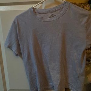 Hollister size can 100% cotton short sleeve shirt size XS blue and white